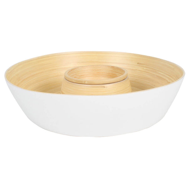 Tai Pressed Bamboo Chip & Dip Bowl (33x8cm)