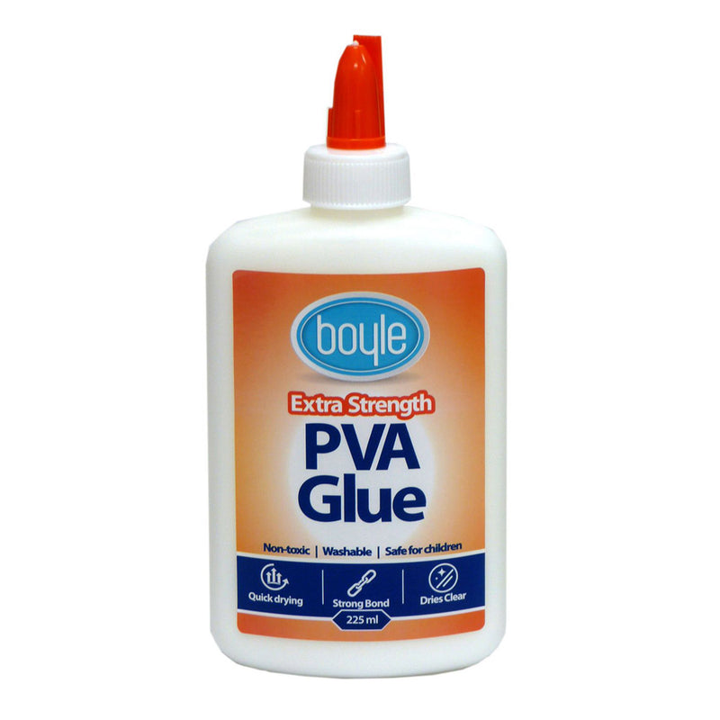 Boyle Extra Strength PVA Glue Non-Toxic Washable 225mL