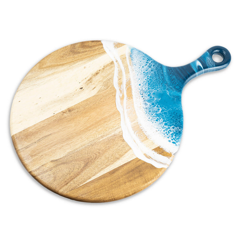 Round Acacia Resin Cheese Paddle (Ocean Vibes)