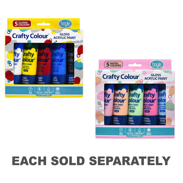 Crafty Colour 5-Pack Acrylic Paint