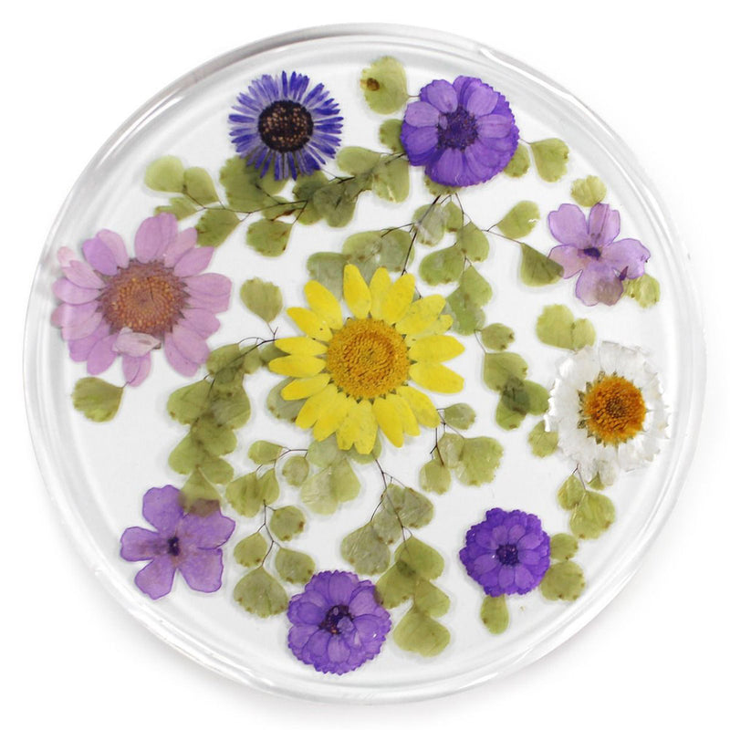 Resin Coaster with Real Flower 10cm