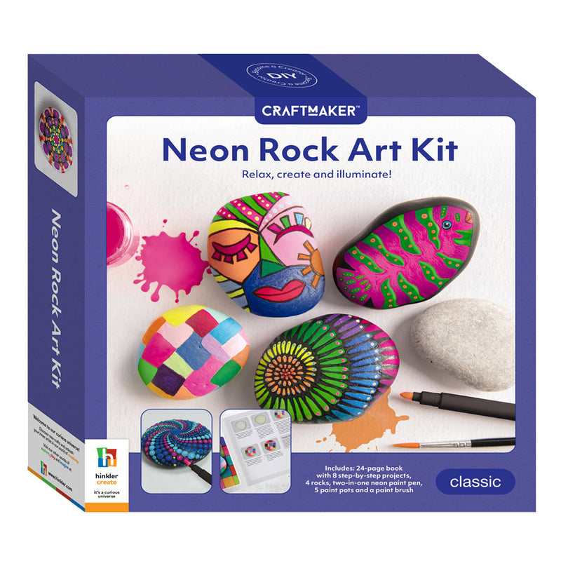 Craft Maker Neon Rock Art Kit