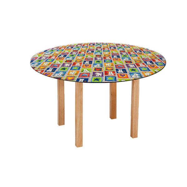 Silly Billyz Dog Design Round Tablecloth 120cm