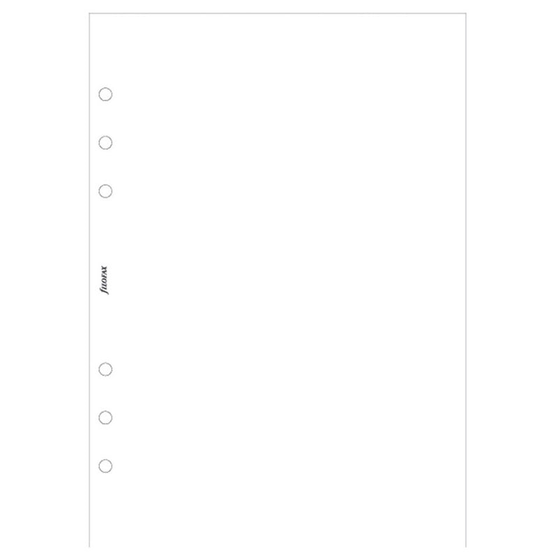 Filofax A5 Organiser Refill (White)