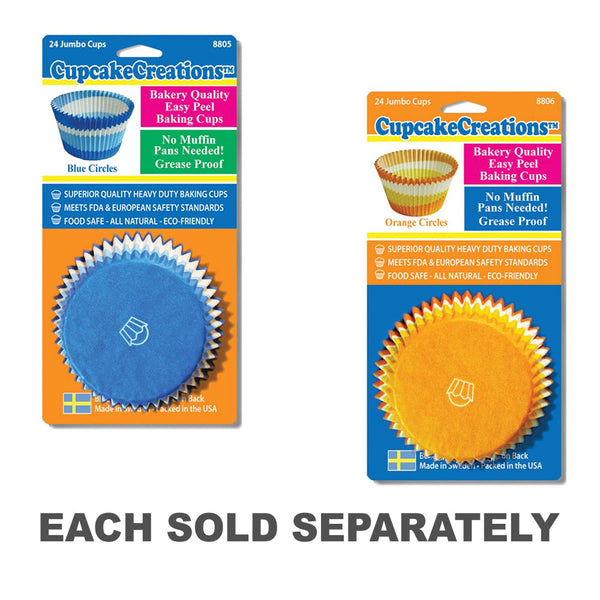 Jumbo Circle Cupcake Cups 24pk