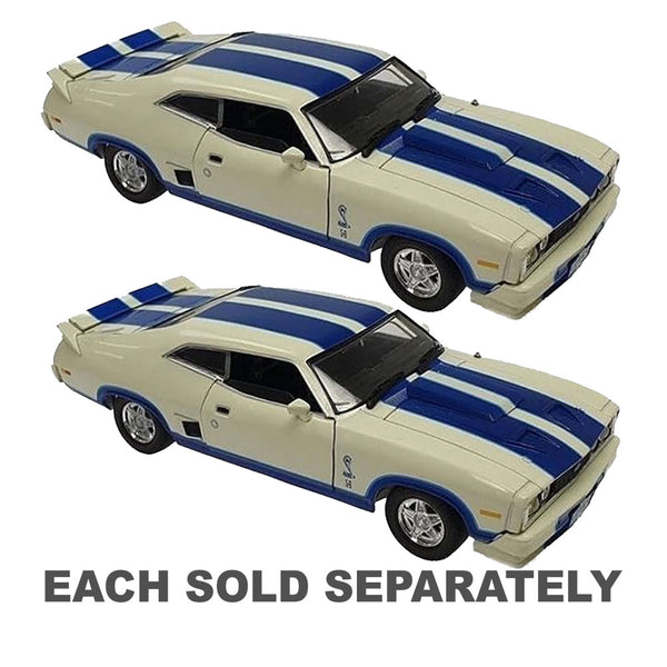 Ford Falcon with Blue Stripe 1:32 Model Car (White)