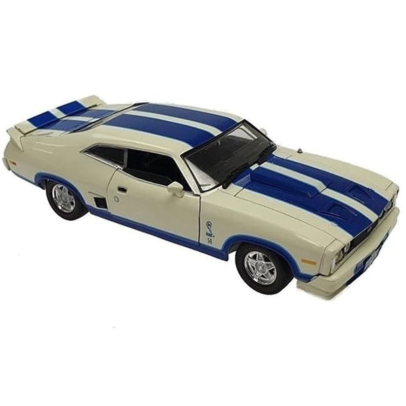 Ford Falcon med Blue Stripe 1:32 Model Car (White)