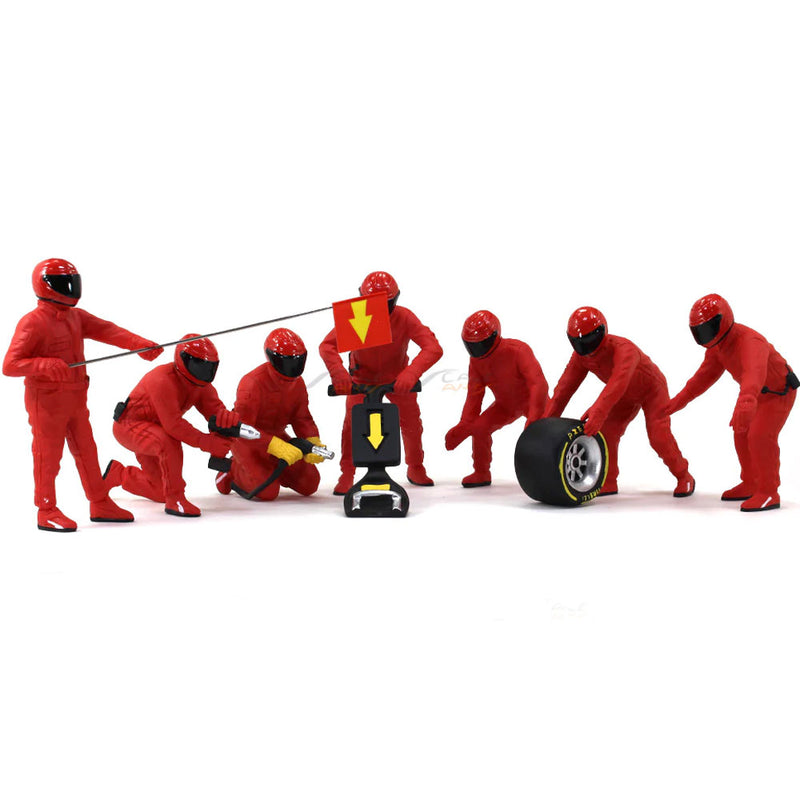 Pit Crew F1 1:43 skala figur (sæt af 7)