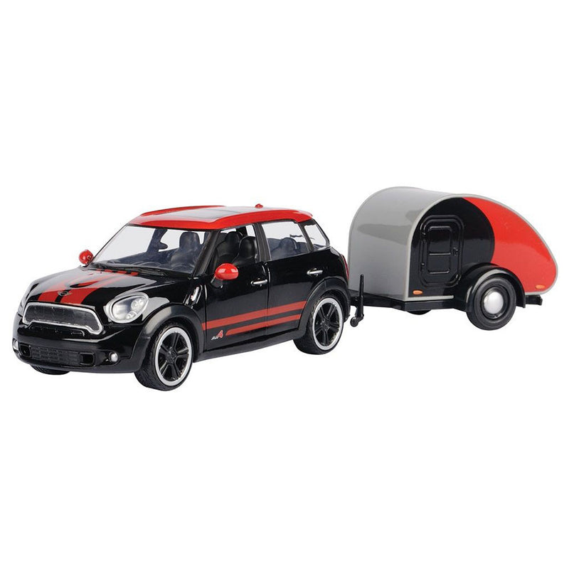 Mini Cooper S Countryman m/ trailer 1/24 skalamodel