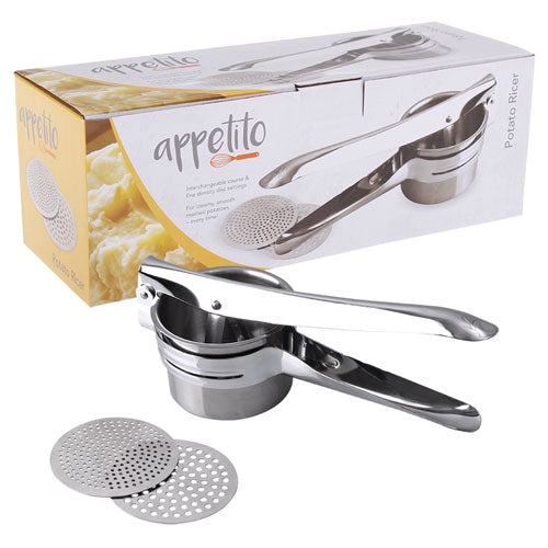 Appetito Stainless Steel & Chrome Potato Ricer