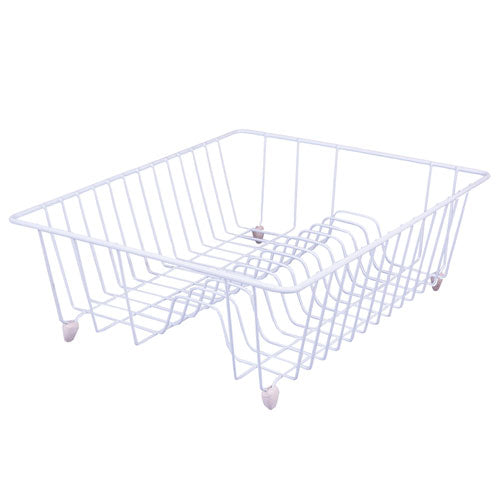 D.Line Plastic Wire Dish Drainer (White)