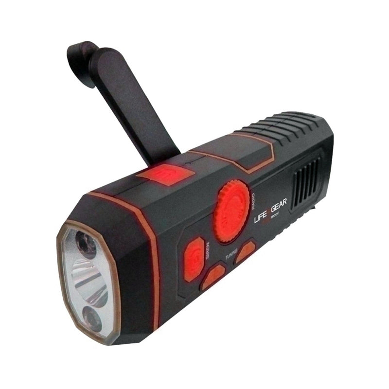 LifeGear Radio Flashlight with Crank Power