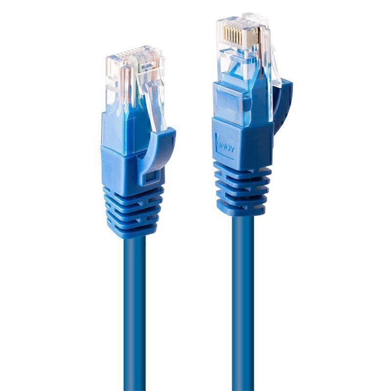 Lindy Cat6 U/UTP Gigabit Network Cable (Blue)