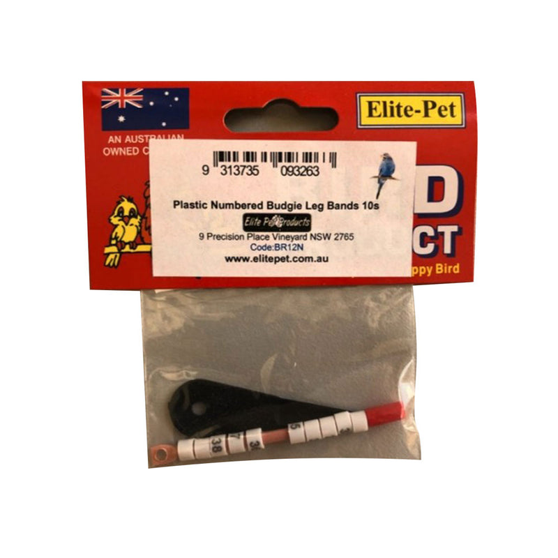 Elite Pet Plastik nummeriertes Beinring 10pk