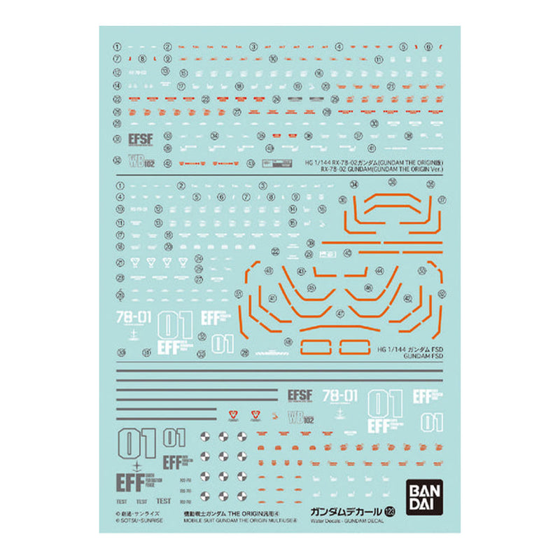 Bandai Mobile Suit Gundam The Origin Multiuse Decal