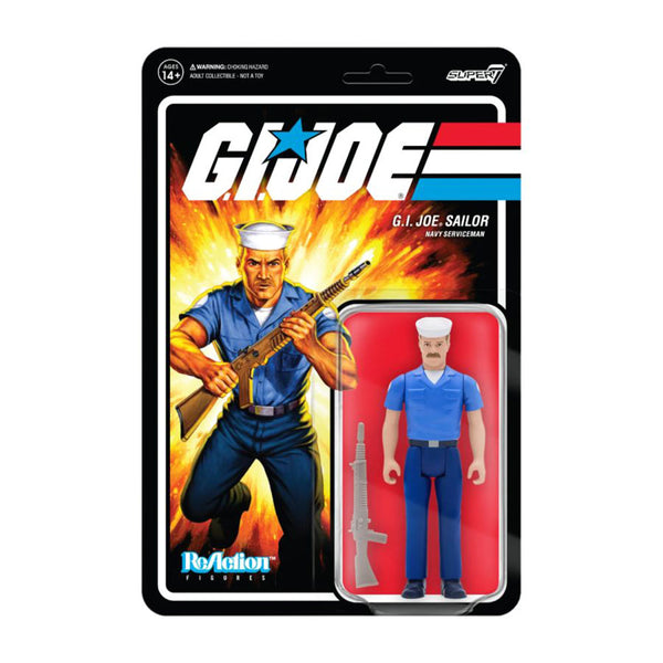 G.I. Joe Navy Serviceman w/ Moustache ReAction 3.75" Figure