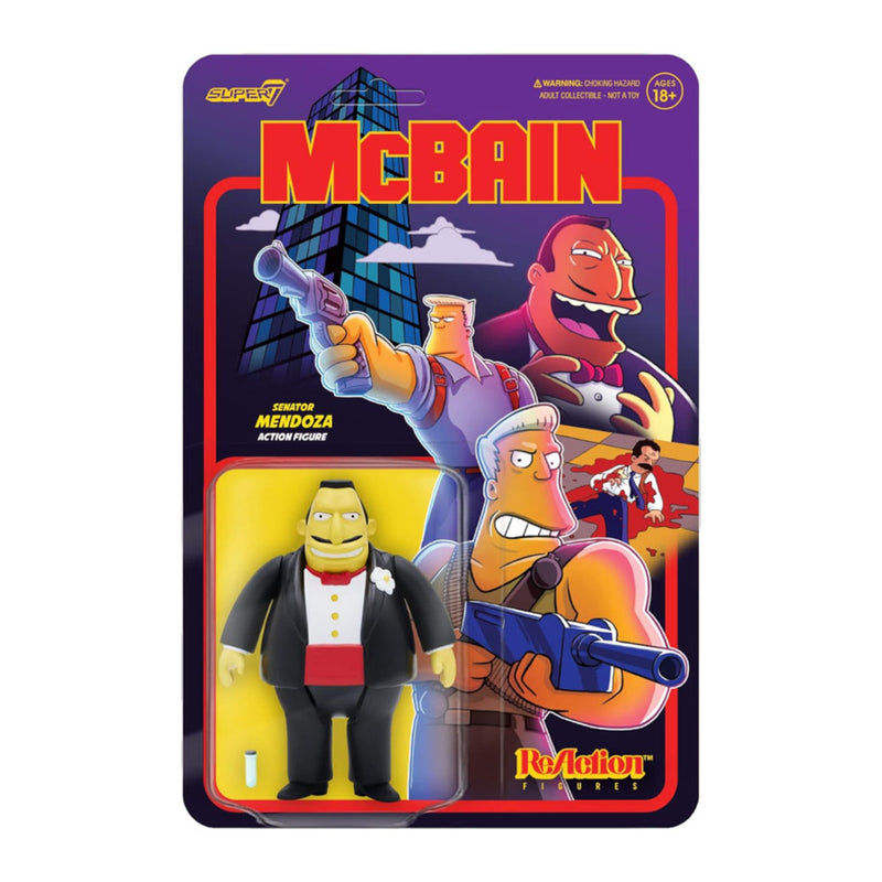 The Simpsons: McBain Senator Mendozza Reaction 3.75" Figure