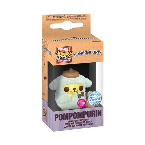 Sanrio Pompompurin (Halloween) US Flocked Pop! Keychain