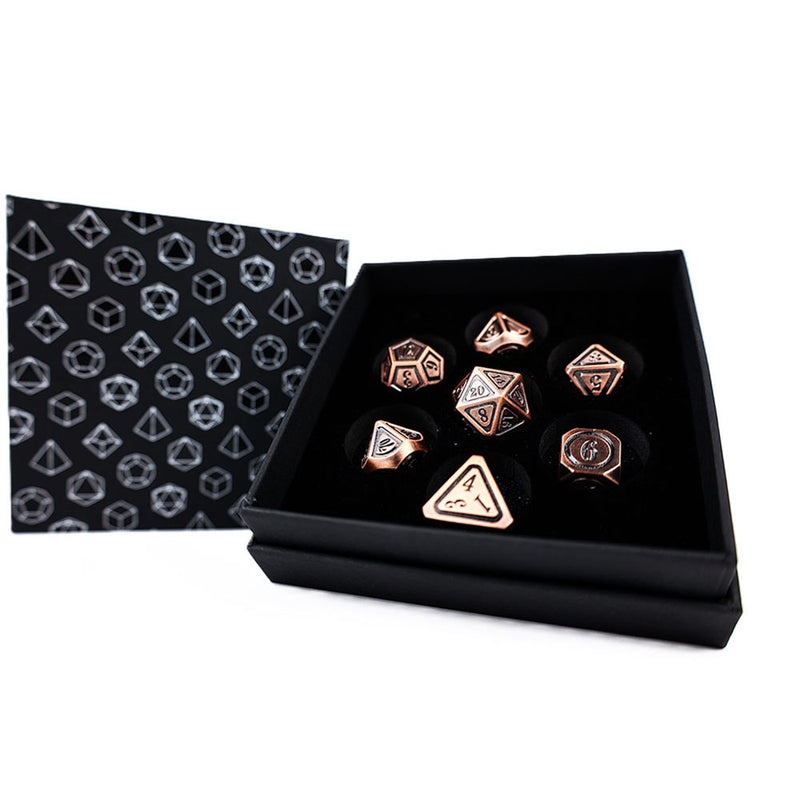 LPG Metal RPG Concentric RPG Dice Set