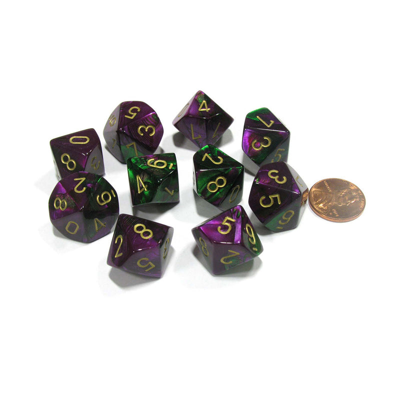 Chessex D10 Polyhedral terninger (pakke med 10)