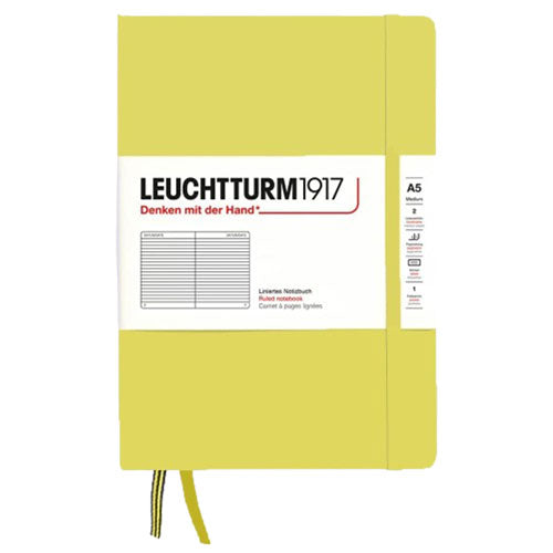 Leuchtturm Hardcover Ruled Notebook A5 (Yellow)