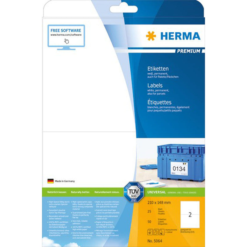 Herma Premium Labels A4 210mm 25pc