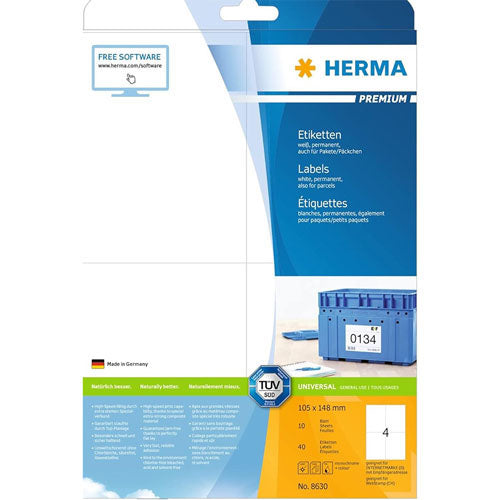 Herma Premium Labels A4 105mm 10pc