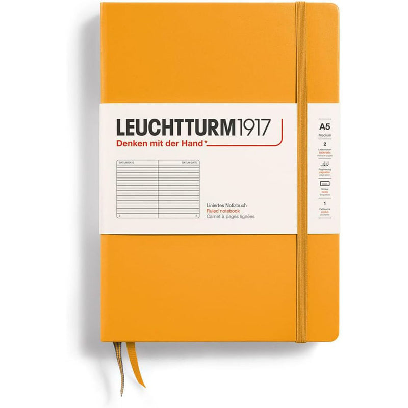 Leuchtturm Hardcover Ruled Notebook A5 (Orange)