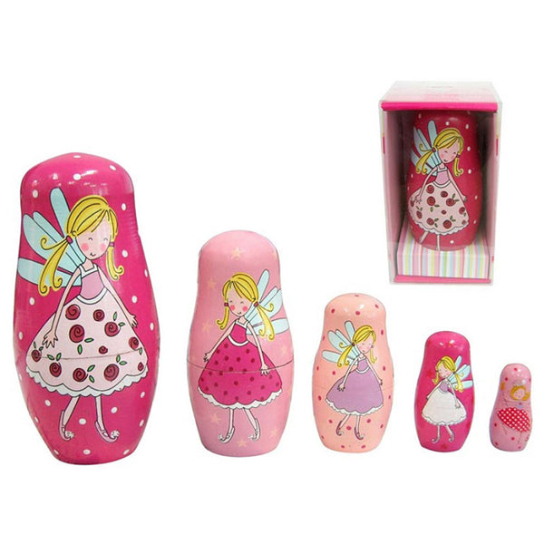 Baboushka Russian Wooden Fairy Nesting Dolls