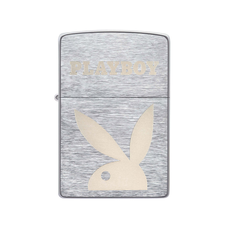 Zippo Playboy børstet krom vindtæt lysere