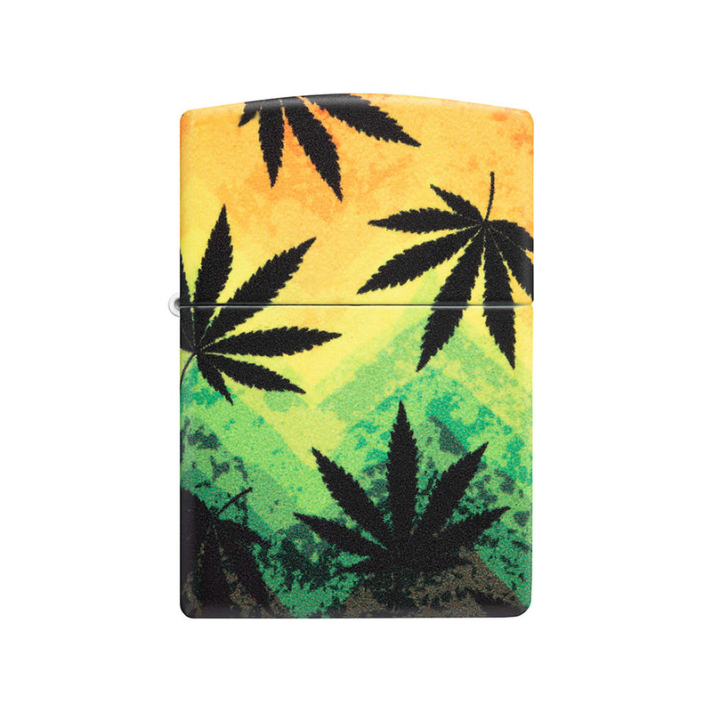 Zippo 540 Matte cannabisdesign lettere