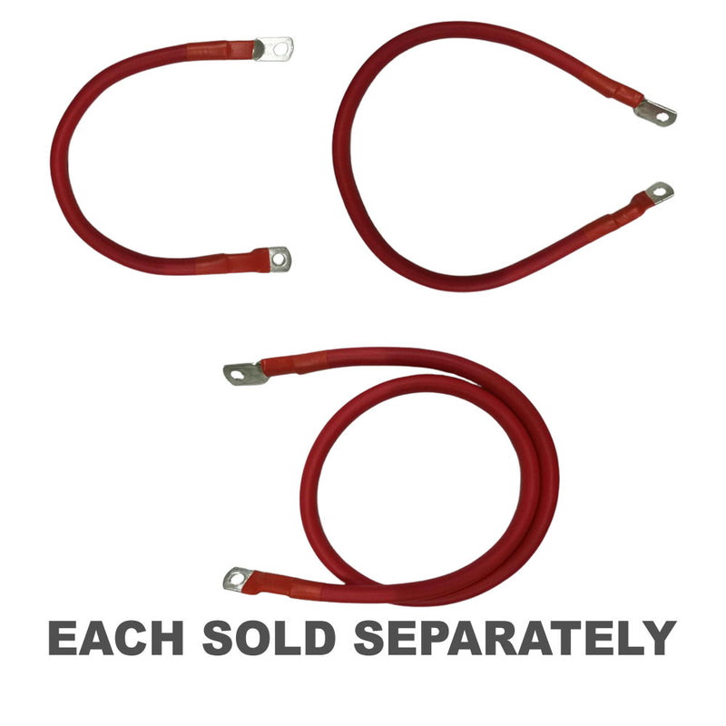 0-Gauge Tinned Battery Power Lead (Red)