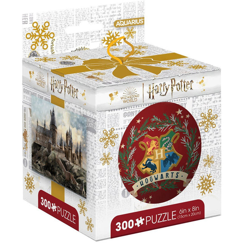 Harry Potter Hogwarts Christmas in Tin Globe Puzzle 300pc