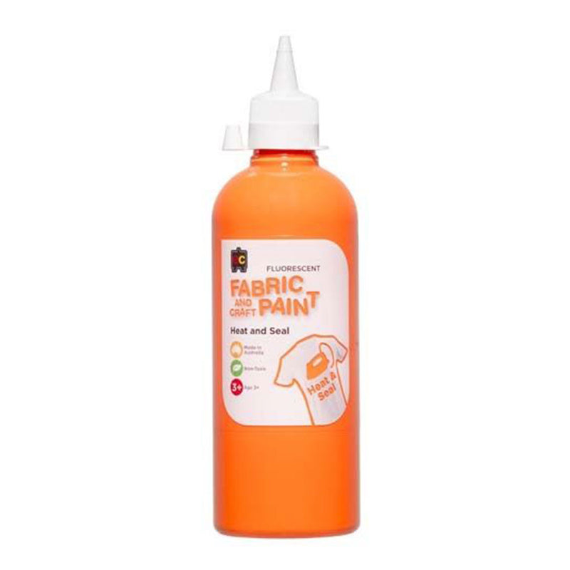 EC Fabric and Craft Paint 500mL (Fluoroscent Orange)