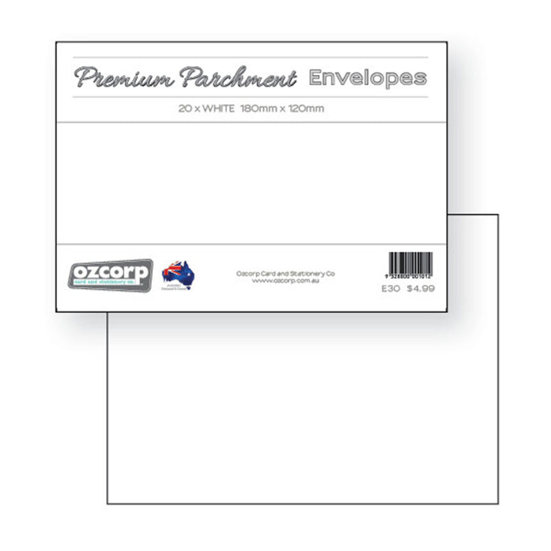 OzCorp C6 Premium pergamentkonvolut 20pcs (18x12cm)