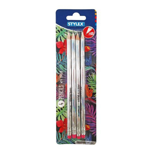 Stylex HB Pencil 4pcs (Silver)