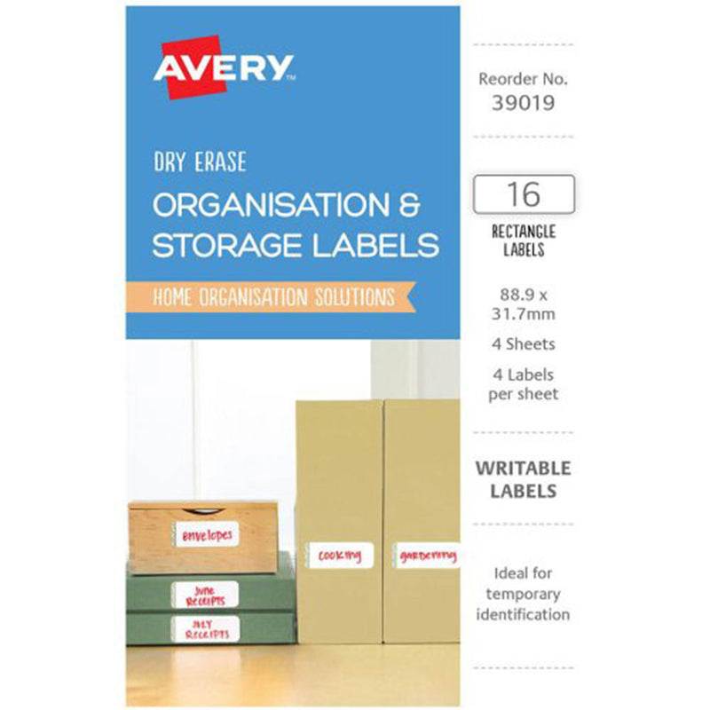 Avery slet Organiser etiketter 16 stk (89x32mm)