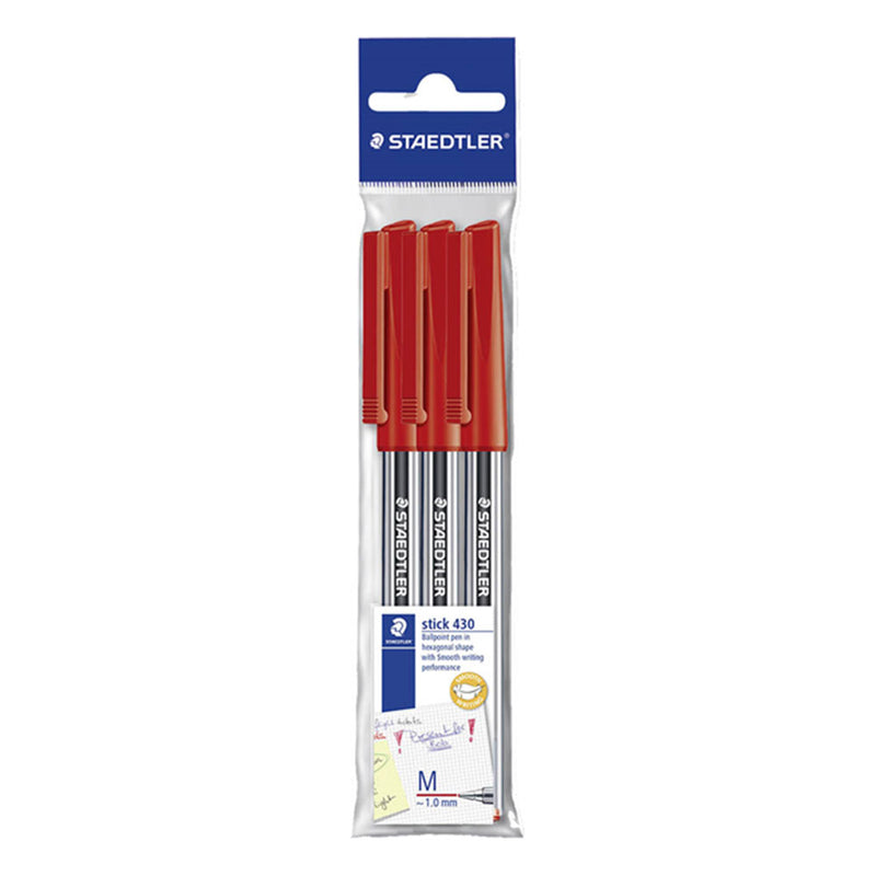 Staedtler Ballpoint Medium Pen Stick i polybag