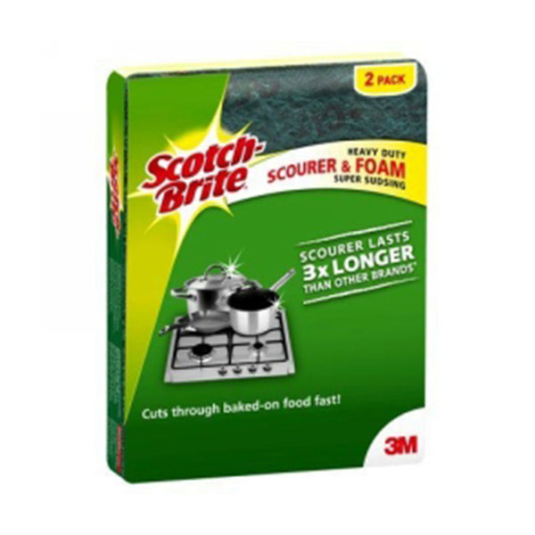 Scotch Brite Heavy Duty Sponge Foam Scrub (Pack of 2)