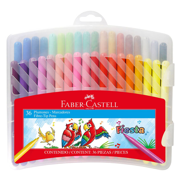 Faber-Castell Colour Fiesta Fibre Tip Marker (Pack of 36)