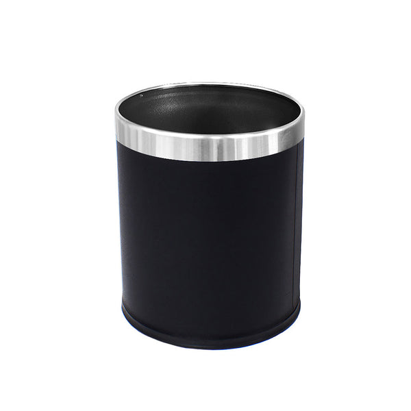 Compass Leatherette Round Bin 10L (Black)