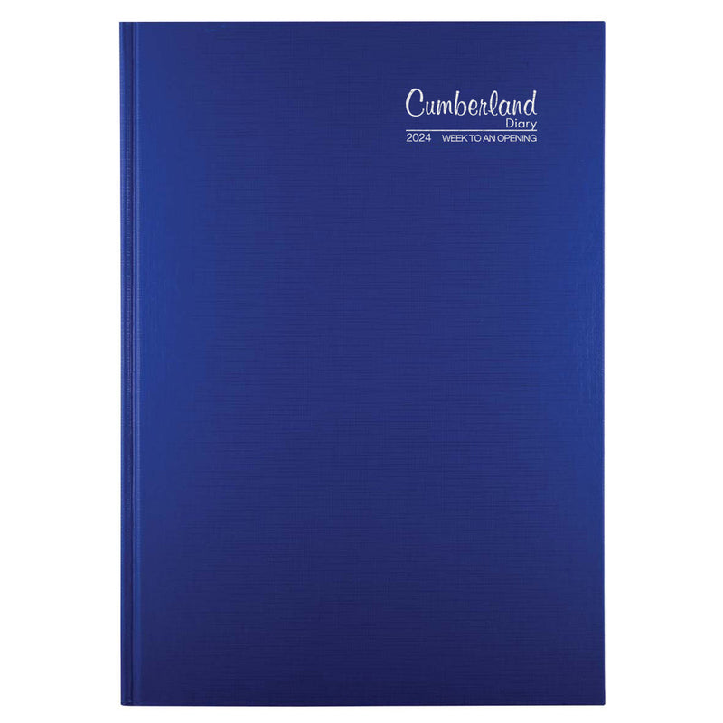 Cumberland Premium Casebound A4 2024 Tagebuch (blau)