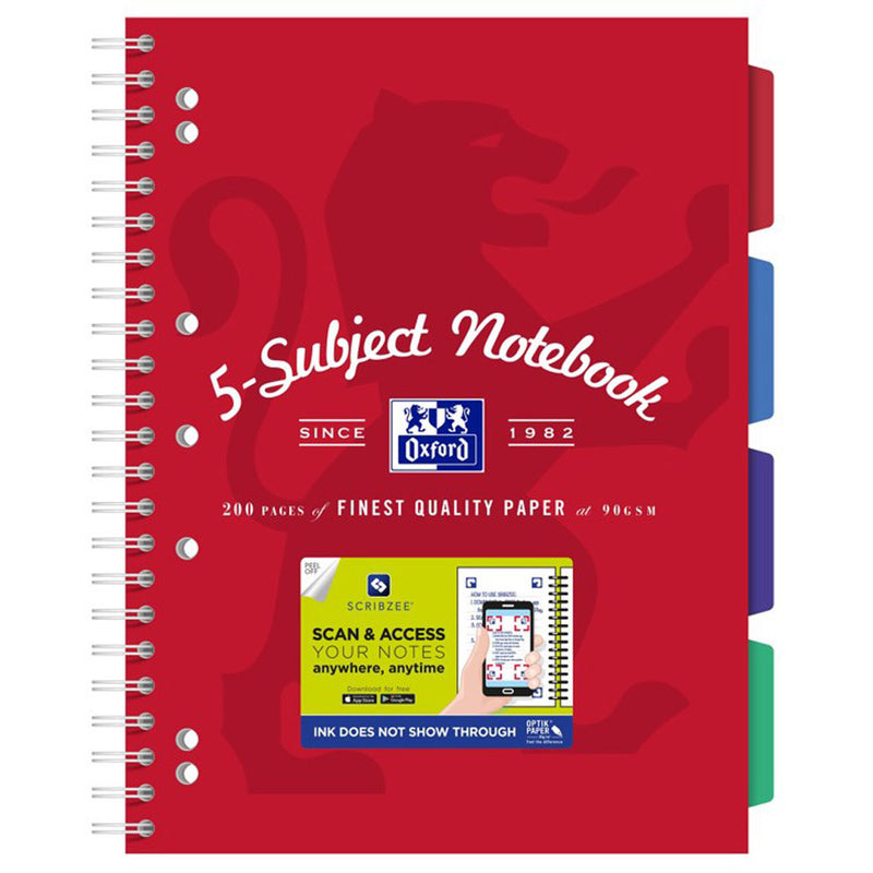 Oxford Scribzee Compatible A4 Subject Book 200pg