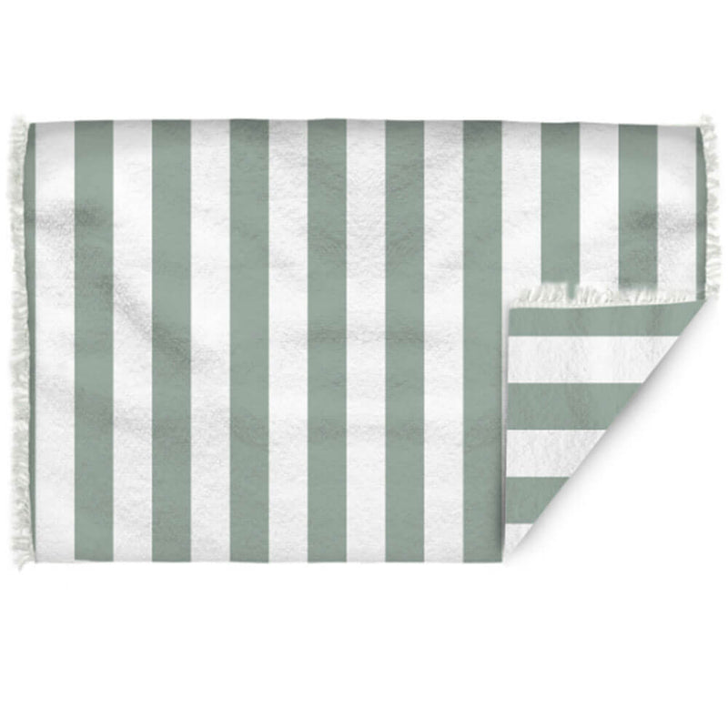 Retro Jumbo Beach -håndklæde med bomulds tilbage (180x150 cm)