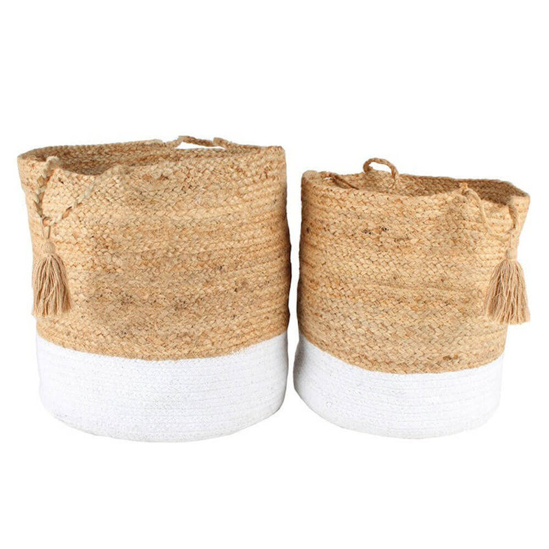 Clover Jute Basket w/ Tassel 2 Assorted Size (Large 35x35cm)