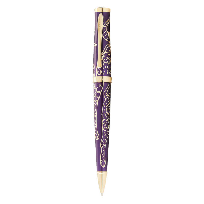 Cross Sauvage Plum Lacquer 23ct Zodiac Ballpoint Pen