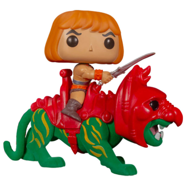 He-Man on Battlecat Flocked US Exclusive Pop! Ride