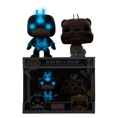 Inhumans Black Bolt Glow & Lockjaw Phasing US Pop! 2 Pk