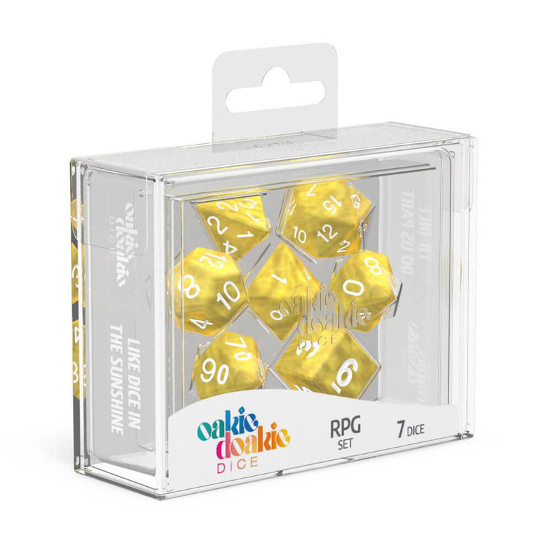 Oakie Doakie RPG Set Marble Dice 7PCS