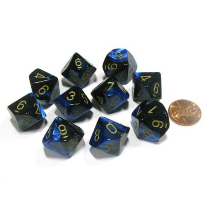 Chessex D10 Polyhedral 10-Würfel-Gemini-Set